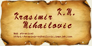 Krasimir Mihailović vizit kartica